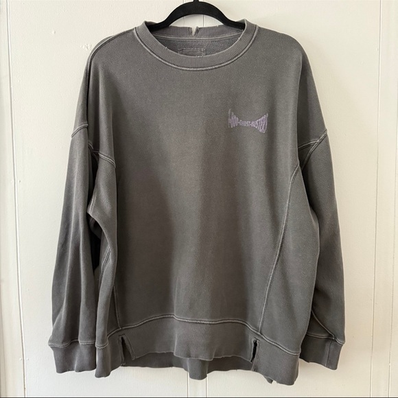 Aerie The Chill Crewneck Sweatshirt in Ghostbusters Graphic Gray Medium - Picture 3 of 12